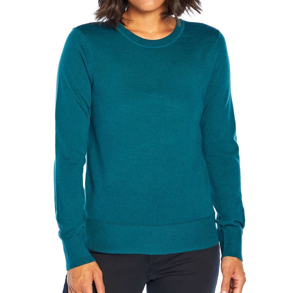 ❄️ Banana Republic 100% Merino Wool Crew neck Pullover Sweater in Teal sz L